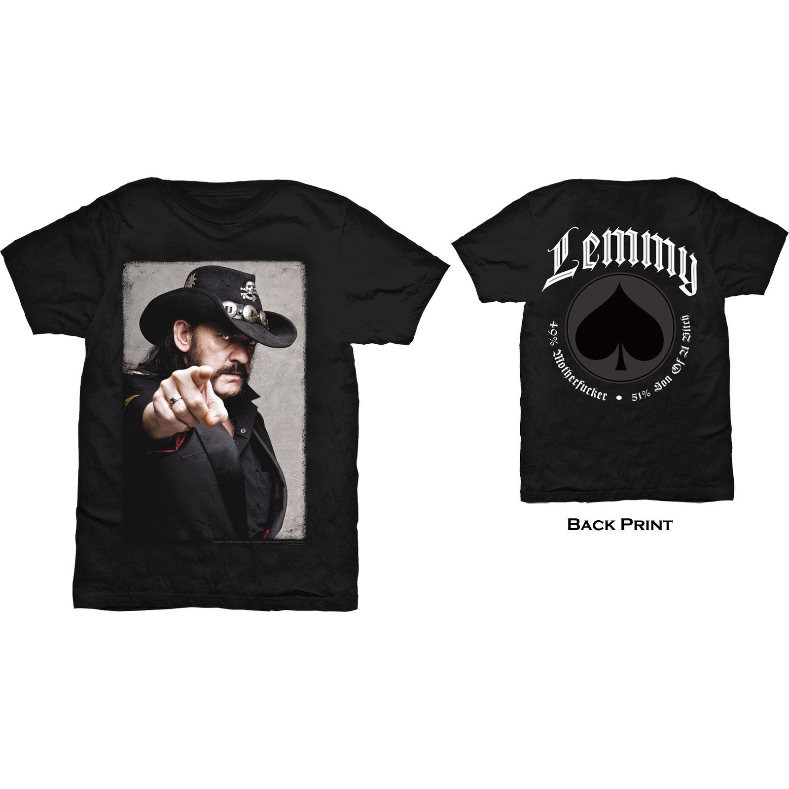 T-shirt Motorhead Officiel - Dessin Lemmy RJ - Couleur Gris Charbon - Homme