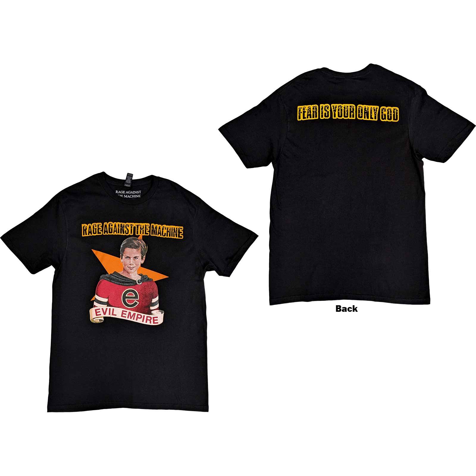 Rage Against The Machine T-Shirt Uomo 'Fear Is Your Only God' - Maglia Nera Vestibilità Regular