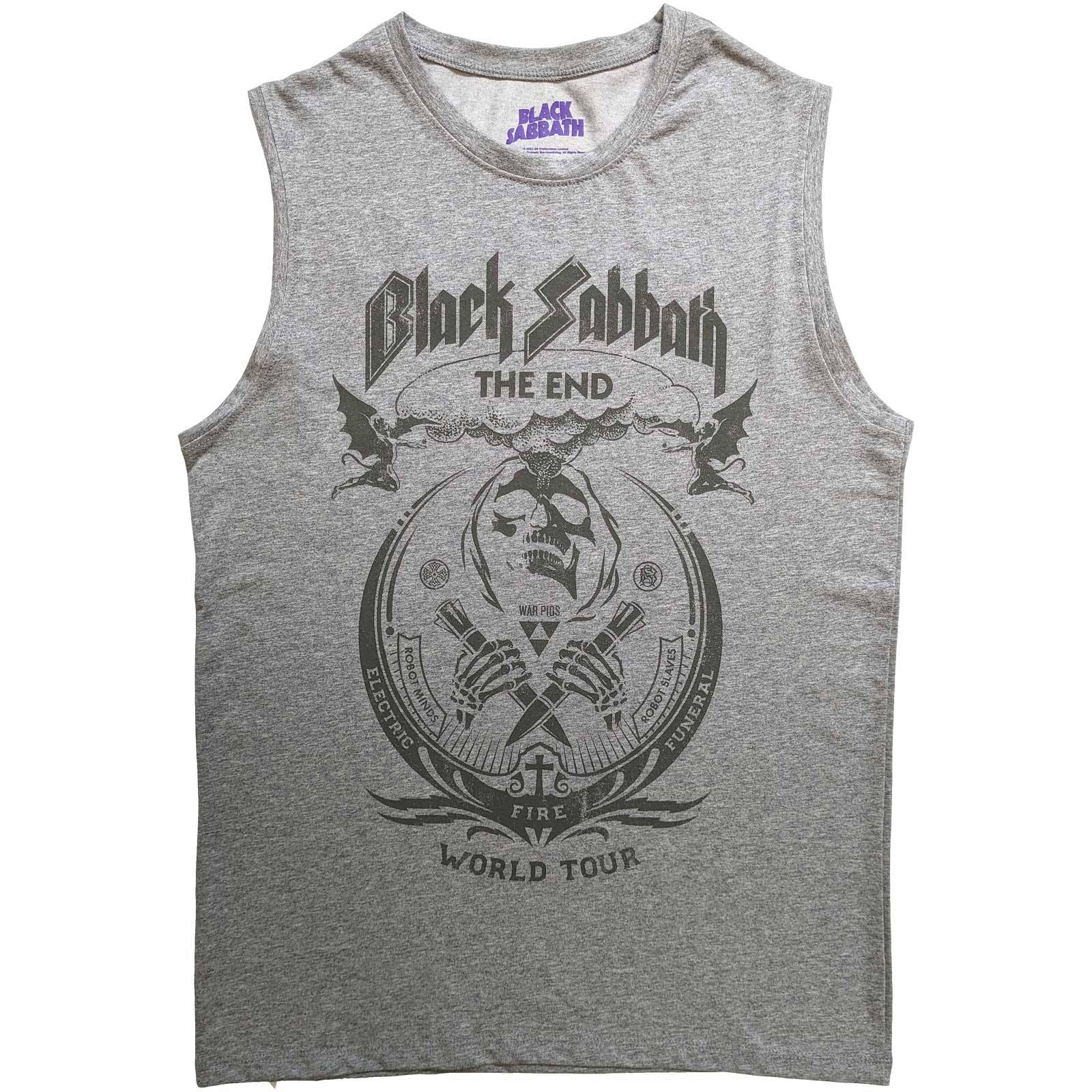Maglietta Uomo/unisex Black Sabbath 'The End Mushroom Cloud', Colore Nero, Taglia M, Cotone