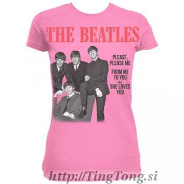Girlie shirt Beatles Please Please Me Pink 13089