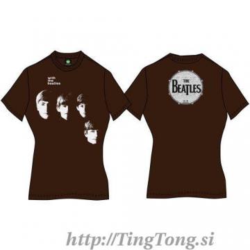 Girlie shirt Beatles With The Beatles Brown 18452