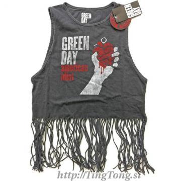Girlie shirt Green Day American Idiot Vintage Tassels Vest 23995