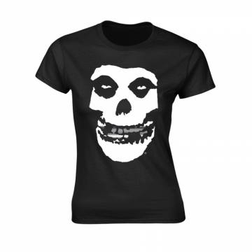 Silver Foil Skull Misfits Girlie Majica 33235