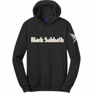 Black Sabbath Unisex Pullover Hoodie: Logo & Demon Aplikacija (Črna) (Okrašena) 36254