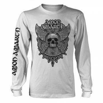 T-shirt dolgi rokav Viking Skull White - Amon Amarth 39953