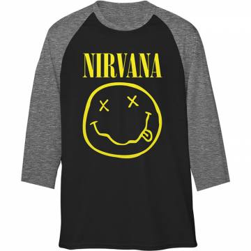Smiley Yellow Raglan-Nirvana 44838