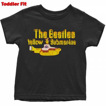 The Beatles Otroški T-shirt: Yellow Submarine Logo & Sub (Črn) 108277
