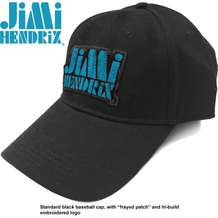 Jimi Hendrix Kapa Baseball Blue Stencil Logo (črna) 78770