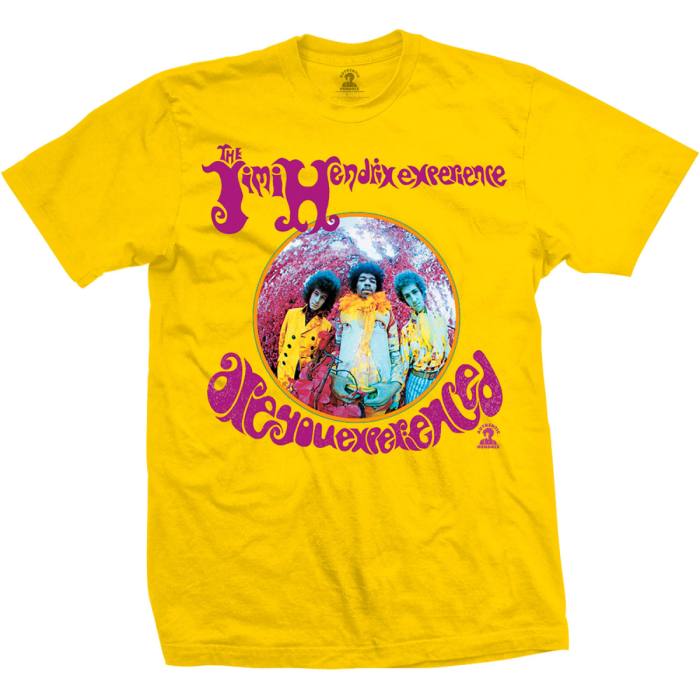 Jimi Hendrix Unisex T-Shirt: Are You Experienced (Yellow) 78734