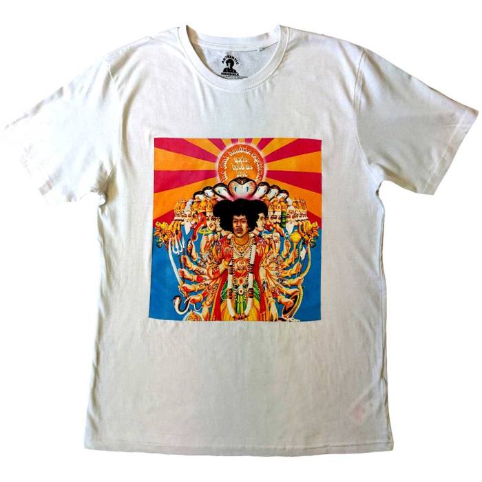 Jimi Hendrix Unisex T-Shirt: Axis (bela) 78927