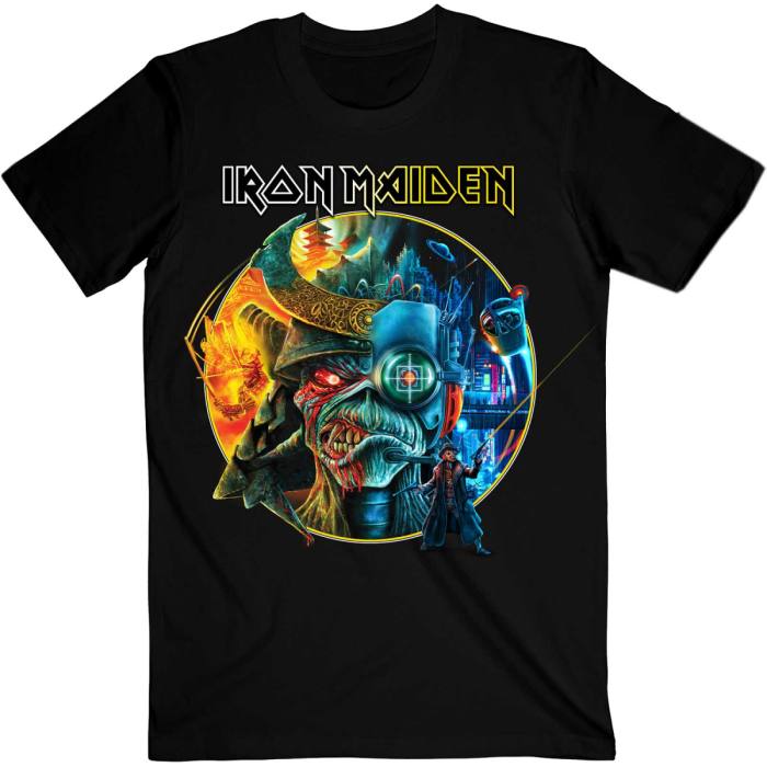 Iron Maiden Unisex T-Shirt: The Future Past Tour '23 Circle Art 79065
