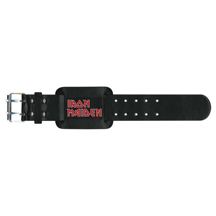 Iron Maiden Leather Wrist Strap: Logo 79081