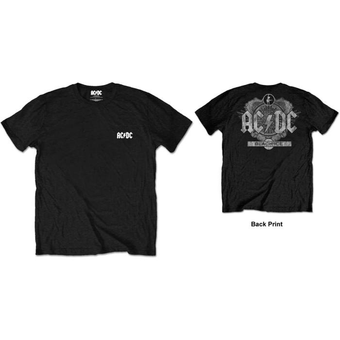 AC/DC Unisex Retail Pack T-shirt: Black Ice (Črna) (Zadnji Print) 80838