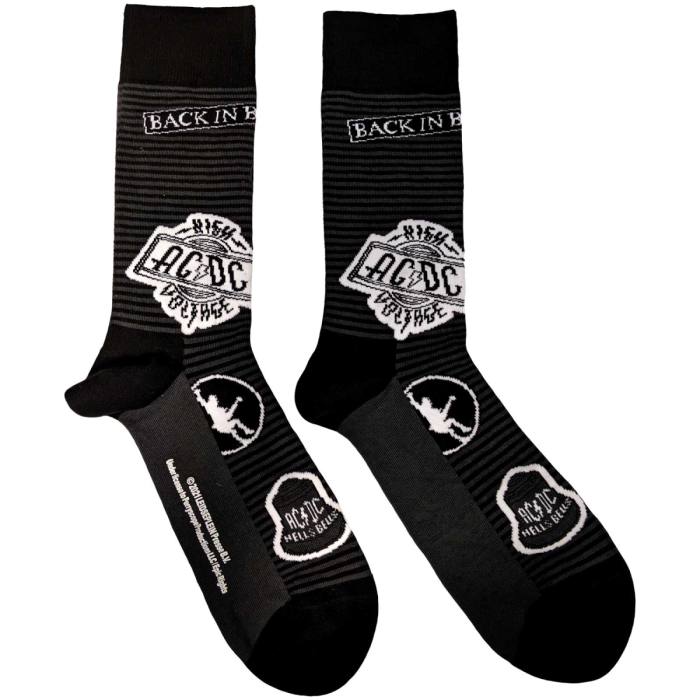 AC/DC unisex nizke nogavice Icons črne 81003