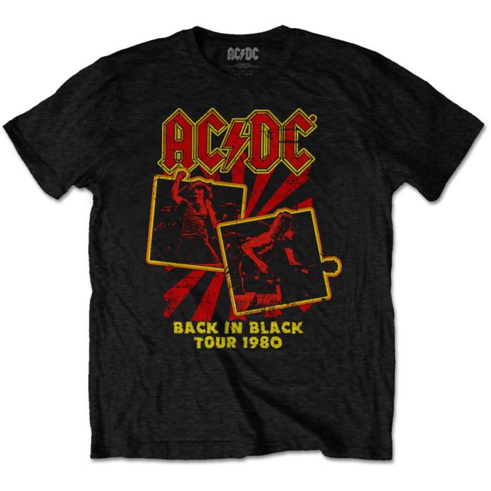 T-shirt AC/DC Back in Black Tour 1980 Črna 81308
