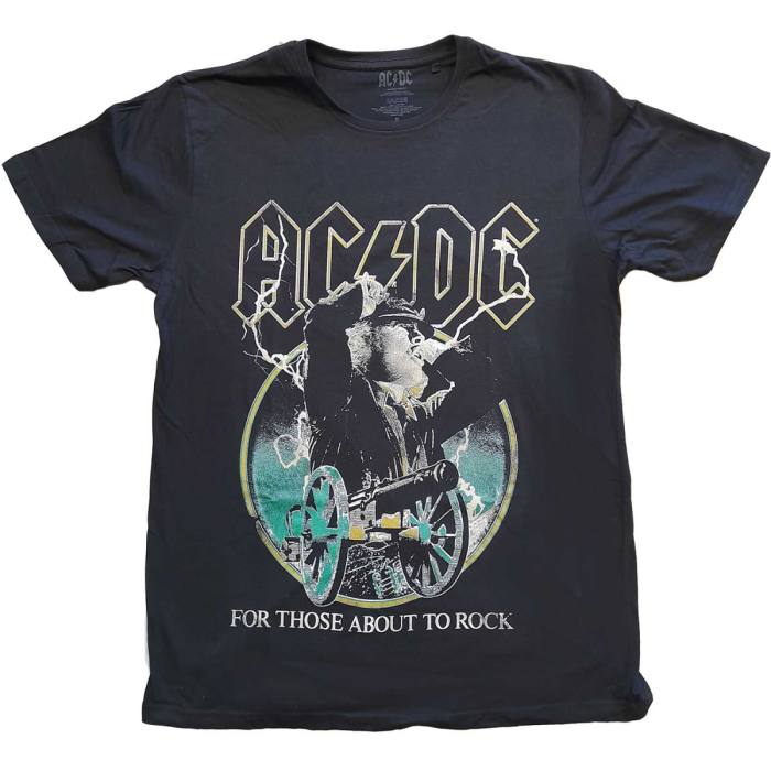 AC/DC T-shirt For Those About To Rock Yellow Outlines (črna) 81368