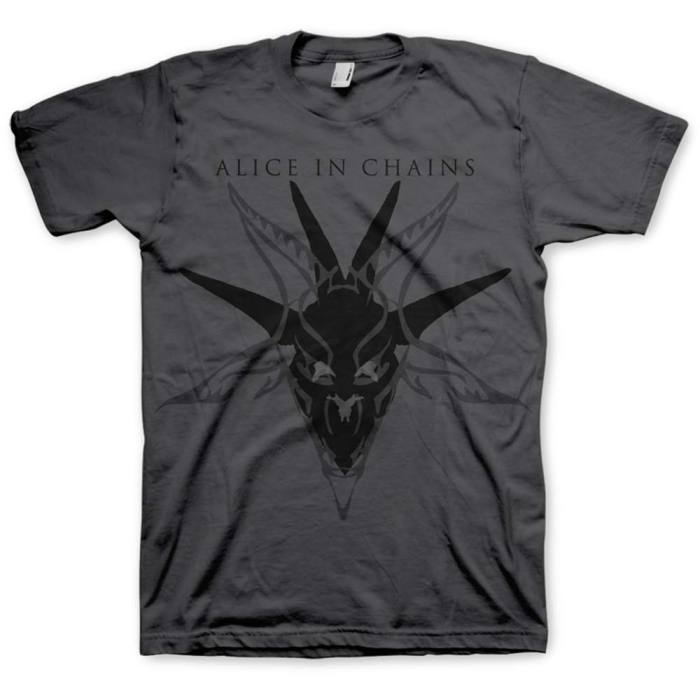 Alice in Chains Unisex T-shirt: Black Skull (Charcoal Grey) 81655