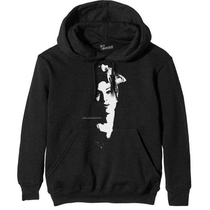 Amy Winehouse Hoodie Scarf Portrait črn 81782