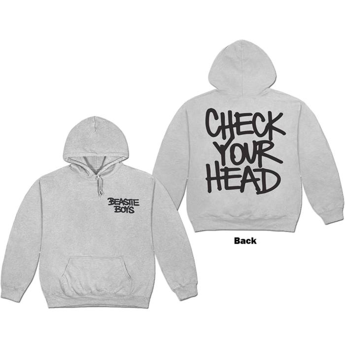 The Beastie Boys Unisex Pullover Hoodie: Check Your Head (Grey) (Back Print) 82794