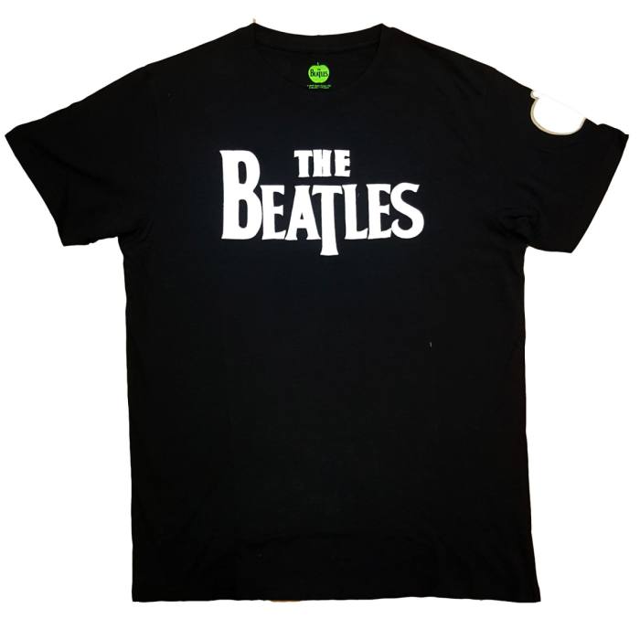 T-shirt The Beatles Drop T Logo Applique (slub, črna) 82900