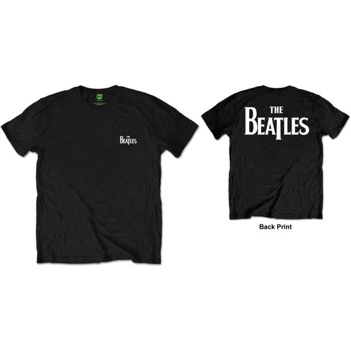 The Beatles T-shirt: Drop T Logo (Black, Back Print) 82961