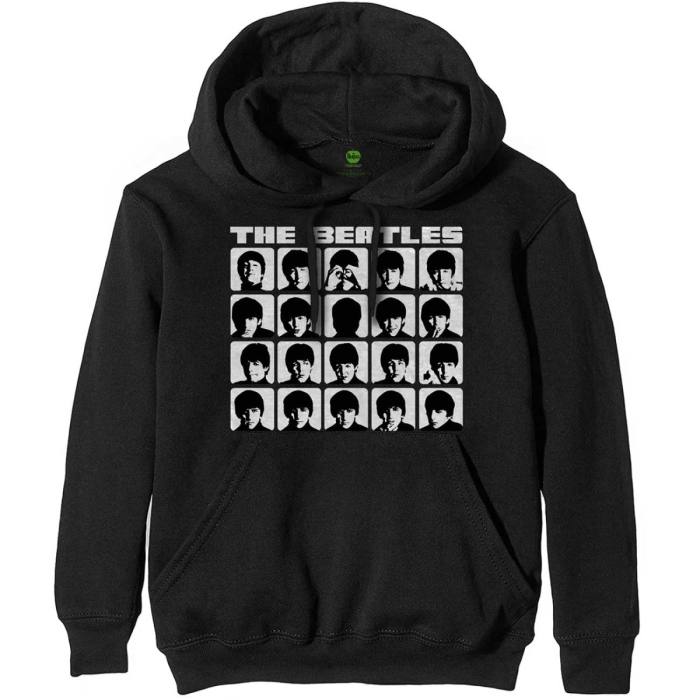 The Beatles Unisex Pullover Hoodie: Hard Days Night Faces Mono (Črna) 83156