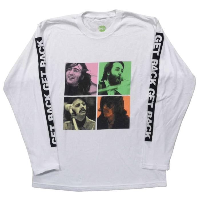 The Beatles Unisex Long Sleeve T-Shirt: Get Back Studio Shots (Sleeve Print) 83221