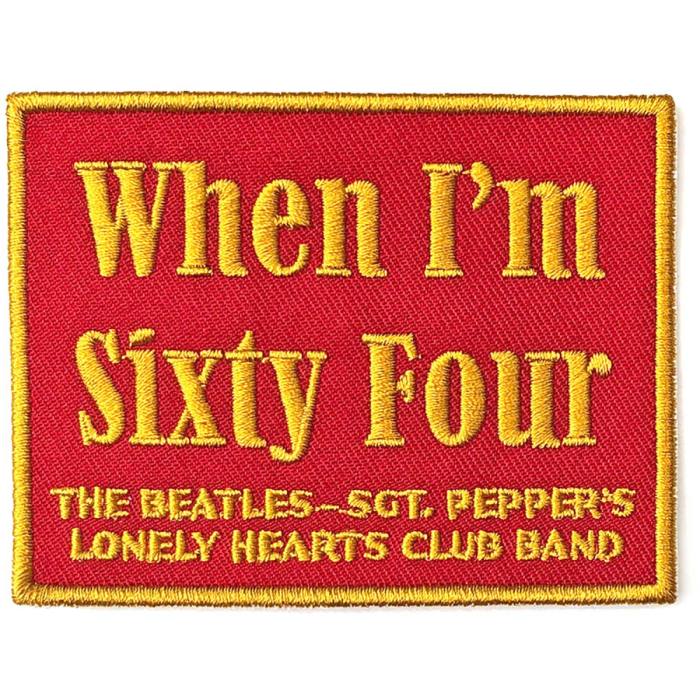 The Beatles Standard Patch: When I'm Sixty Four 83291