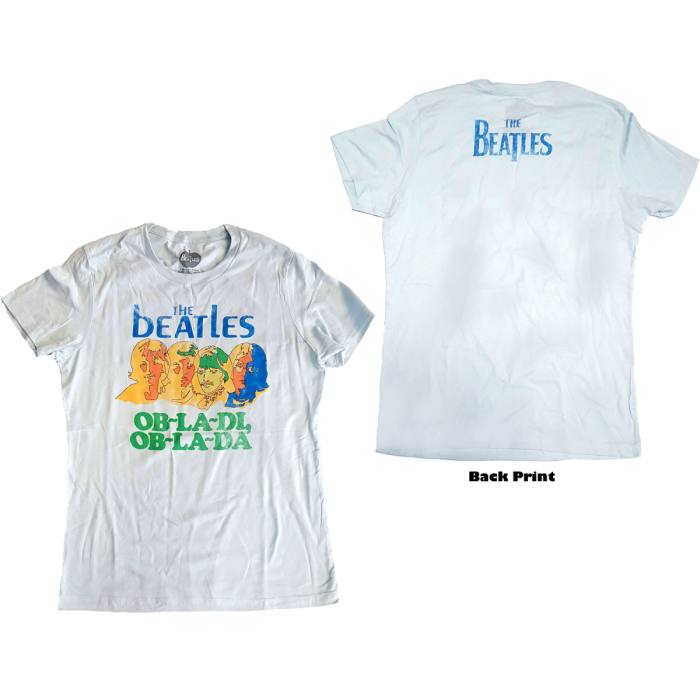 The Beatles Girlie T-shirt Ob-La-Di Ob-La-Da (svetlo modra) 83343