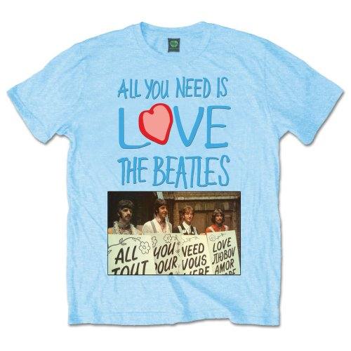 T-shirt The Beatles: All You Need Is Love Play Cards (Light Blue) 83639