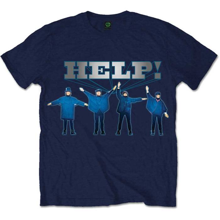 T-shirt Beatles Help Navy Blue 83644