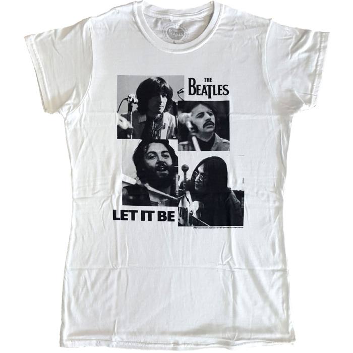 The Beatles Ladies T-Shirt: Let It Be (White) 83650