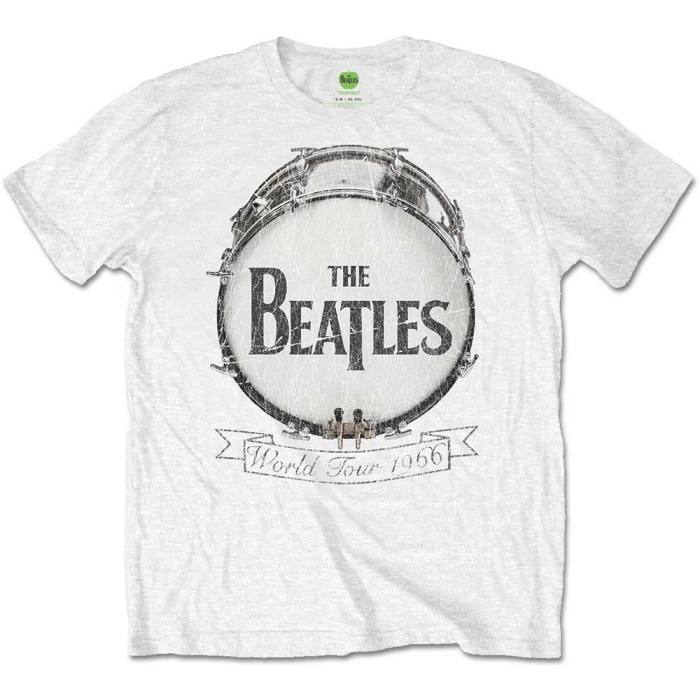 T-shirt The Beatles World Tour 1966 bela 83716