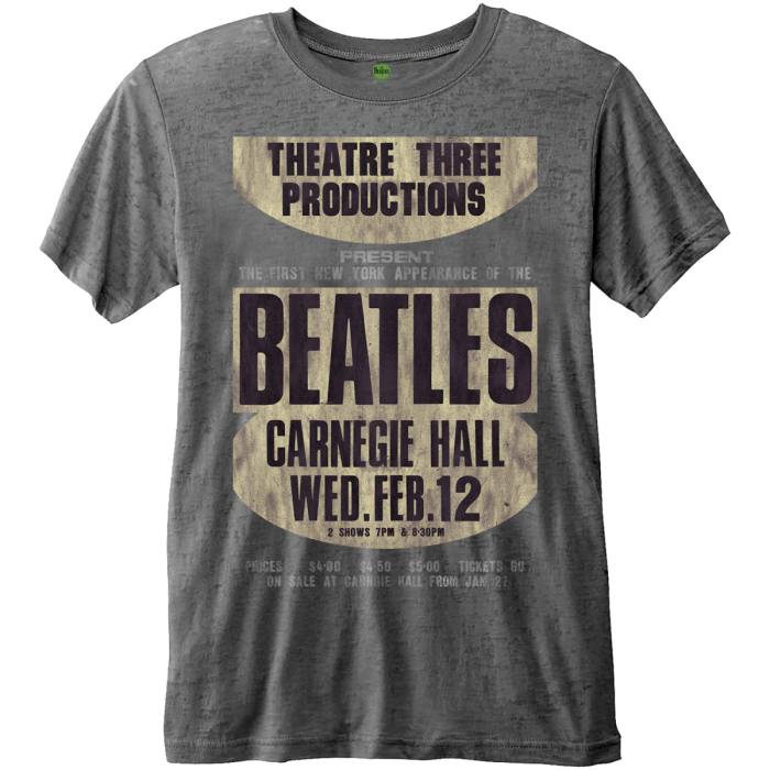 The Beatles Unisex T-shirt Carnegie Hall Burnout 226397
