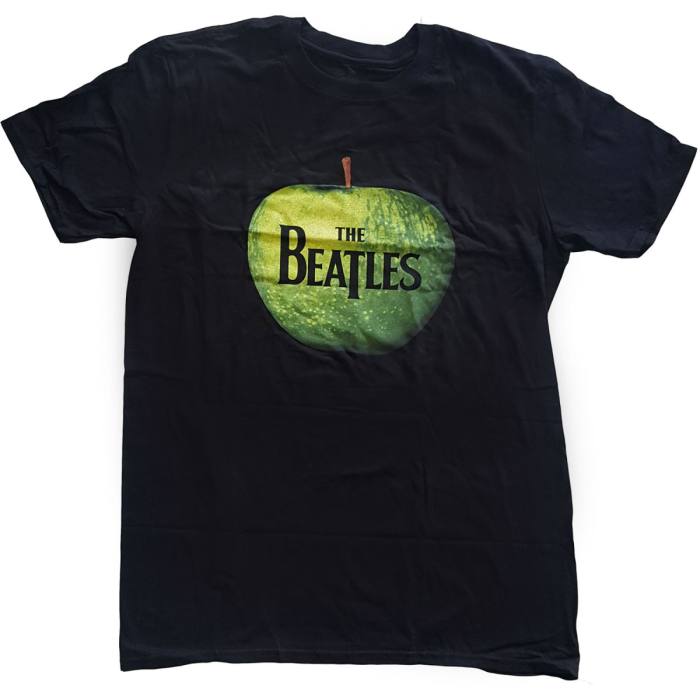 The Beatles Unisex T-shirt: Apple Logo (Črna) 83798