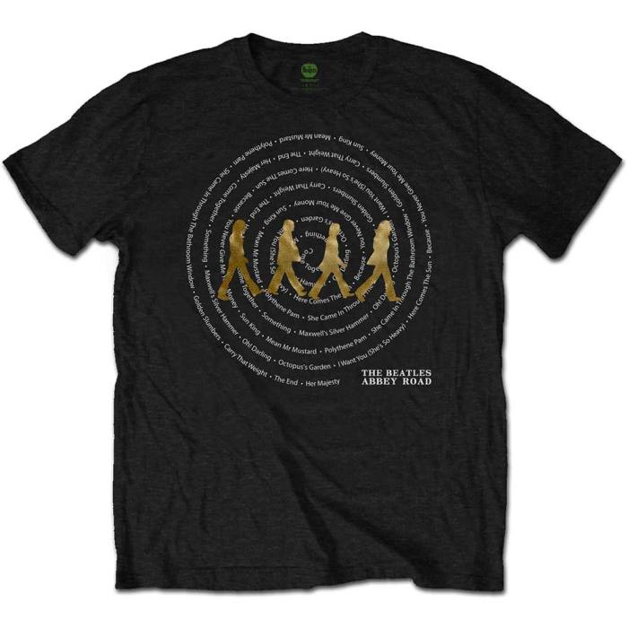 T-shirt Beatles Abbey Road Songs Swirl Foiled Black 83938