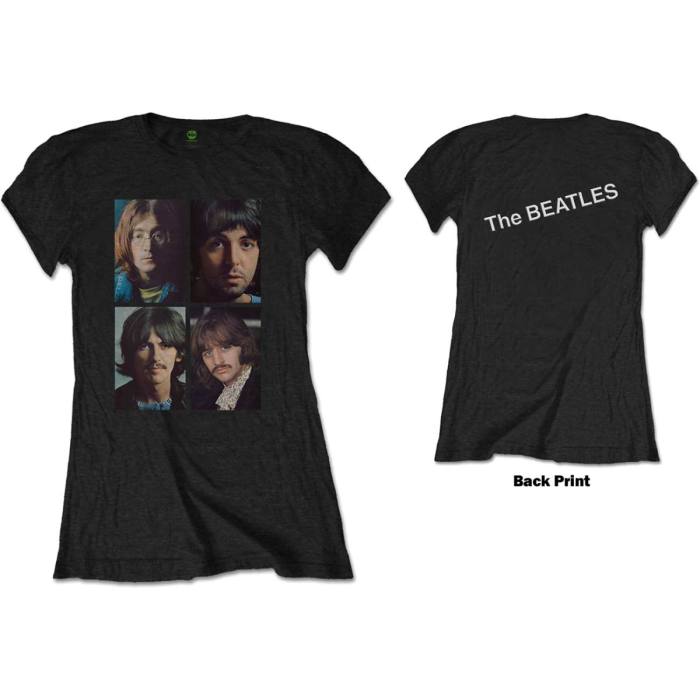 The Beatles Ladies T-shirt White Album Faces, črna 84022