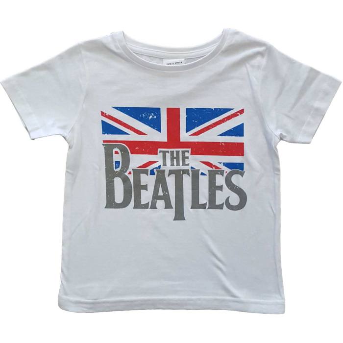 The Beatles otroški T-shirt Logo Vintage Flag (bel) 84097