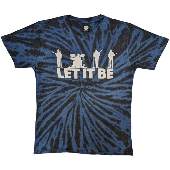 The Beatles T-shirt: Let It Be Silhouette (Black Dip Dye) 84131