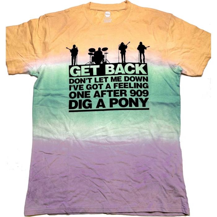The Beatles T-shirt Get Back Gradient (Multi Dip Dye) 84364