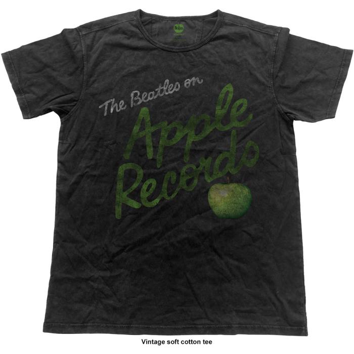 The Beatles Unisex Vintage T-shirt: Vintage Apple Records (Vintage Črna) 84526