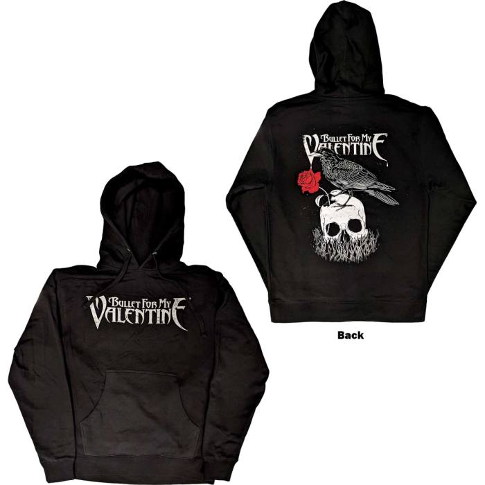 Bullet For My Valentine Hoodie: Logo & Raven (Črna) 84623