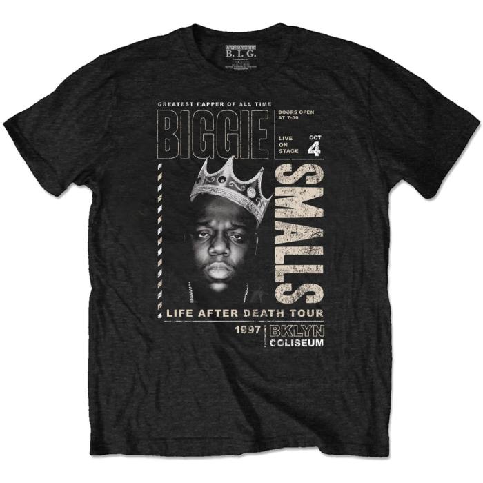 Biggie Smalls Unisex T-Shirt: Life After Death Tour Eco (Black) 84743