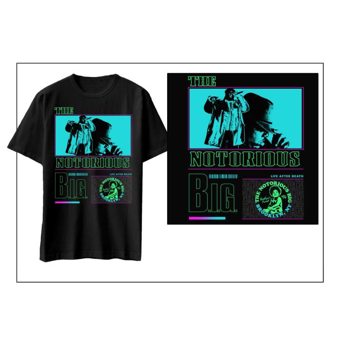 Notorious B.I.G. T-shirt Life After Death Neon (črna) 84863