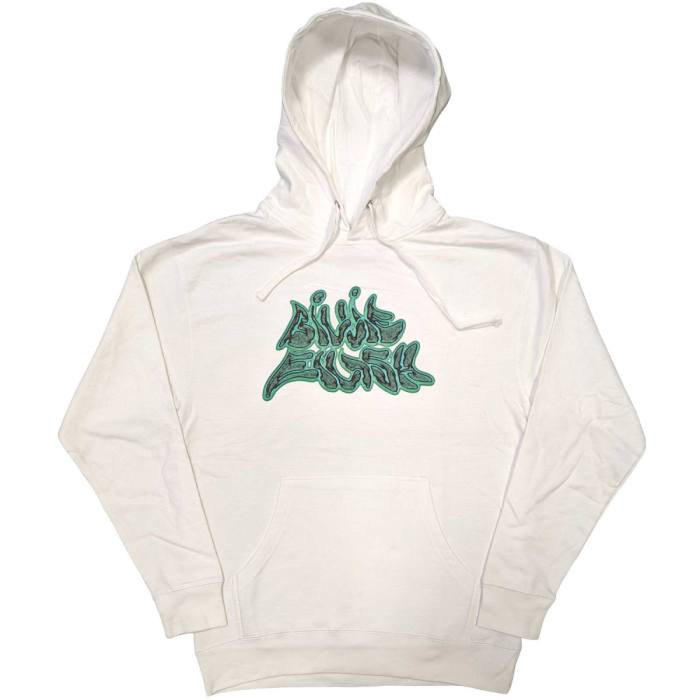 Billie Eilish Unisex Pullover Hoodie: Graffiti Logo (White) 84967