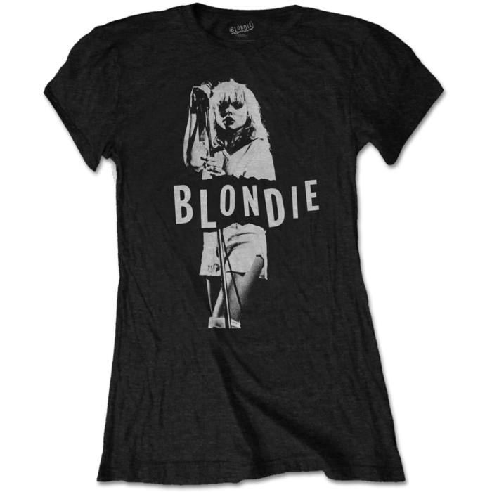 Blondie Debbie Harry Mic Stand Ladies T-shirt 85365