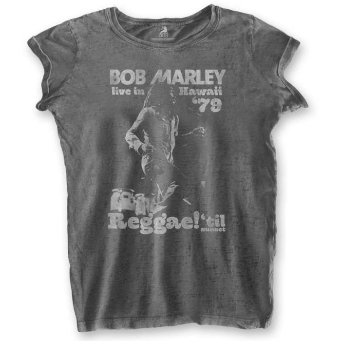 Bob Marley Ladies T-Shirt: Hawaii (Burnout) 85543