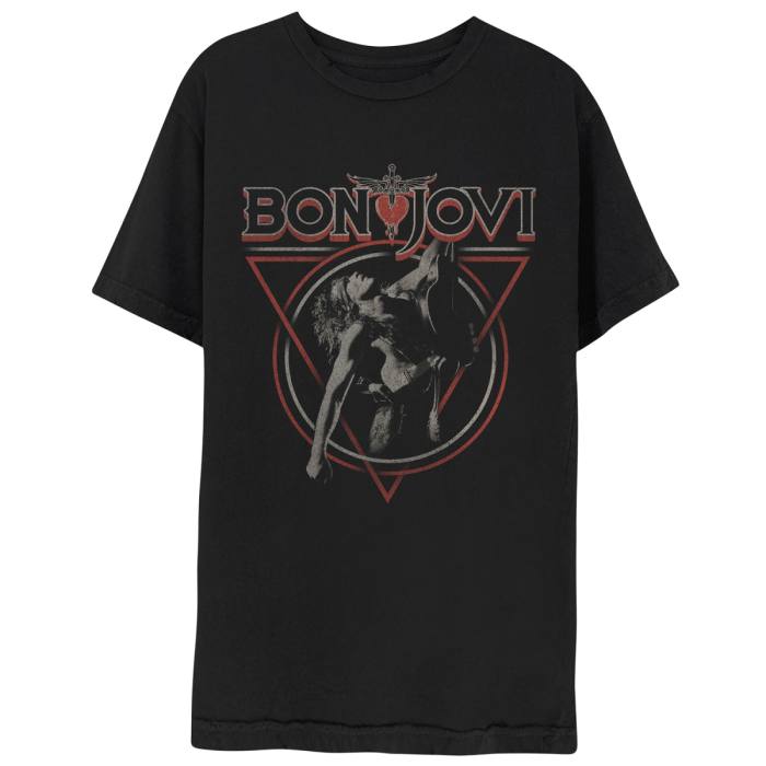 Bon Jovi T-shirt Triangle Overlap (črna) 86310