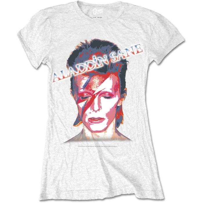 David Bowie ženska majica Aladdin Sane (bela) 86623