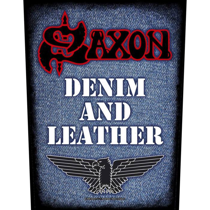 Našitek Veliki Hrbtni Saxon Denim & Leather 86887